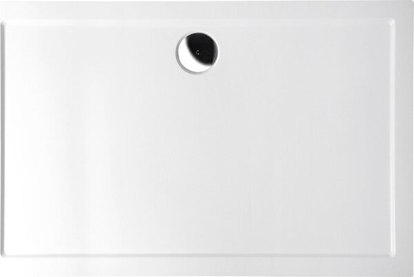 Polysan KARIA retro sprchová vanička z litého mramoru, obdélník 100x70cm, bílá 71565