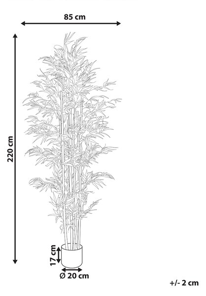 Umělá rostlina BAMBOO 220 cm Zelená