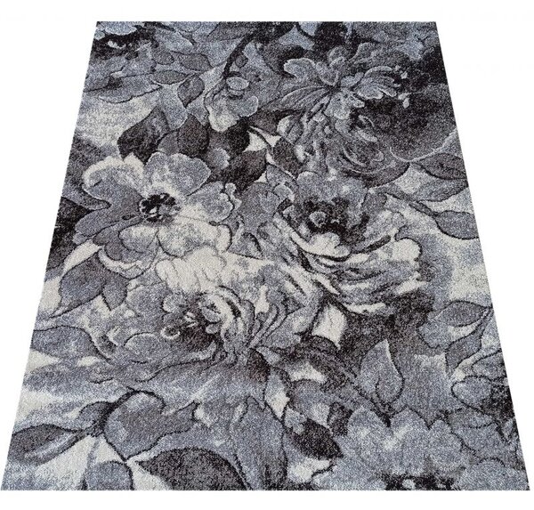 Makro Abra Moderní kusový koberec Panamero 16 Květy šedý Rozměr: 60x100 cm