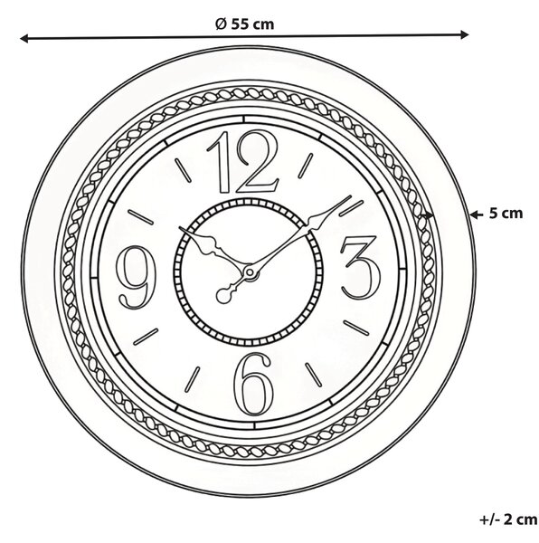 Nástěnné hodiny ALBOI 55 cm Černá
