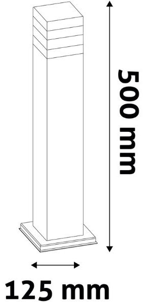 Prémiové LED venkovní svítidlo sloupkové Jolla 50cm 2W 110lm denní, černý