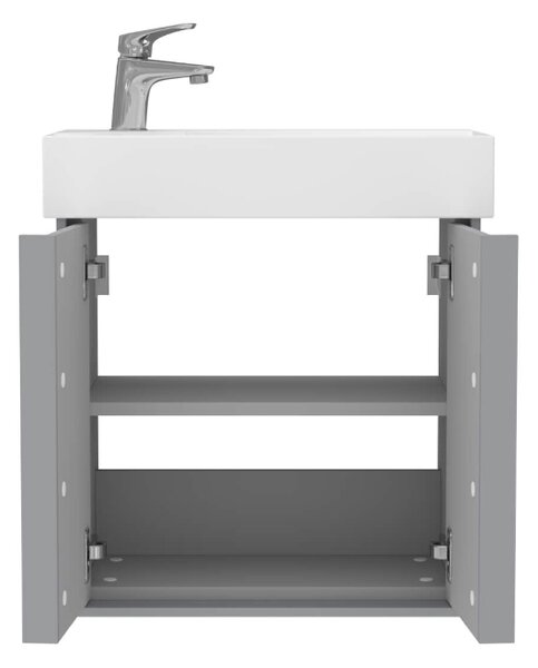 Lavedo Quadra Grey 55 koupelnová skříňka s umyvadlem, mat