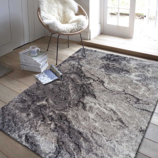 Makro Abra Moderní kusový koberec Panamero 19 Abstraktní šedý béžový Rozměr: 80x150 cm