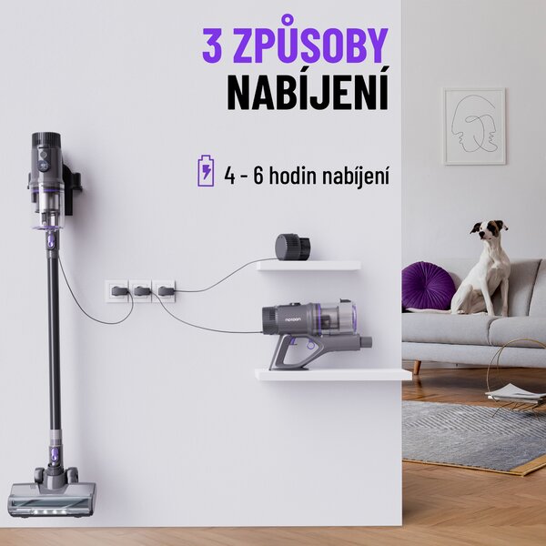 Noaton AVC600 Deluxe edition, tyčový bezdrátový vysavač