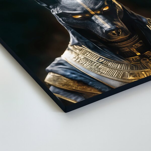 DUBLEZ | Dřevěný obraz - egyptský bůh Anubis | UV tisk, Premium