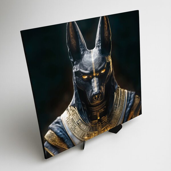 DUBLEZ | Dřevěný obraz - egyptský bůh Anubis | UV tisk, Premium