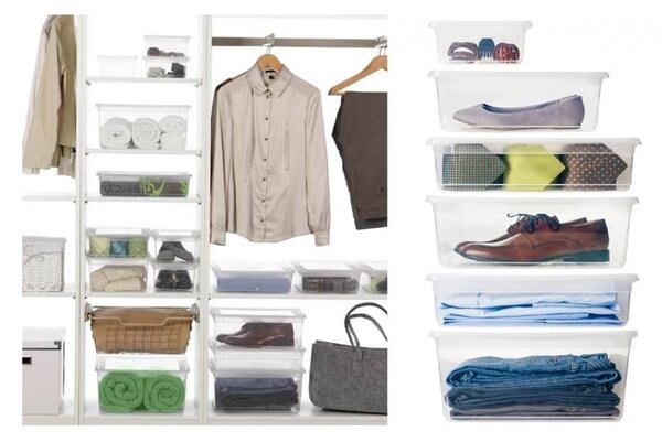Keeeper Úložný box s víkem BEA Clearbox 18L, 39 x 35,5 x 18 cm
