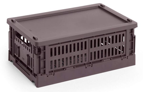 HAY Plastové víko Colour Crate Small, bordeaux