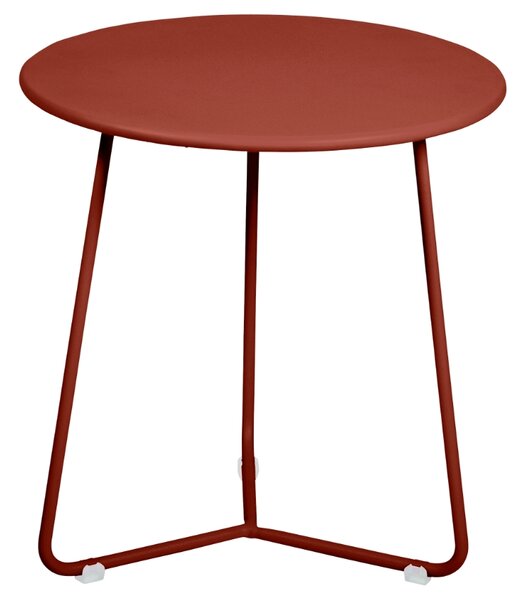 Zemitě červený kovový odkládací stolek Fermob Cocotte 34 cm