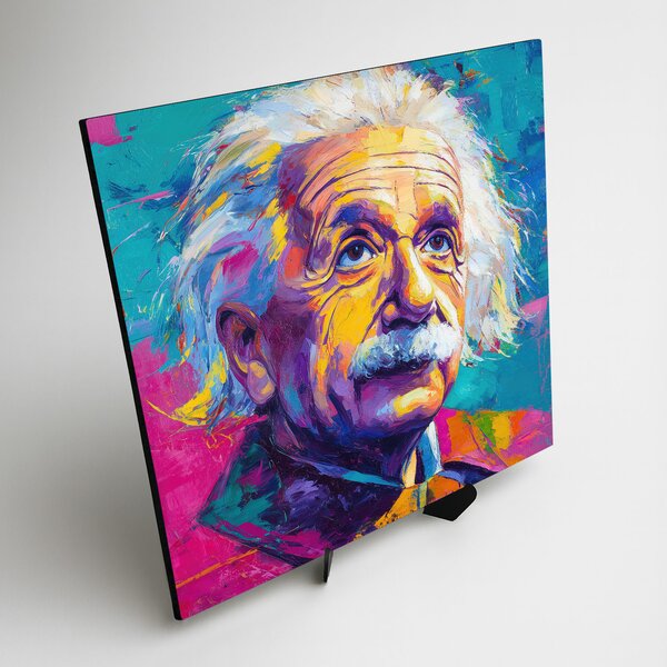 DUBLEZ | Pop art obraz - Albert Einstein | UV tisk, Premium