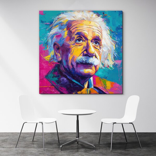 DUBLEZ | Pop art obraz - Albert Einstein | UV tisk, Premium