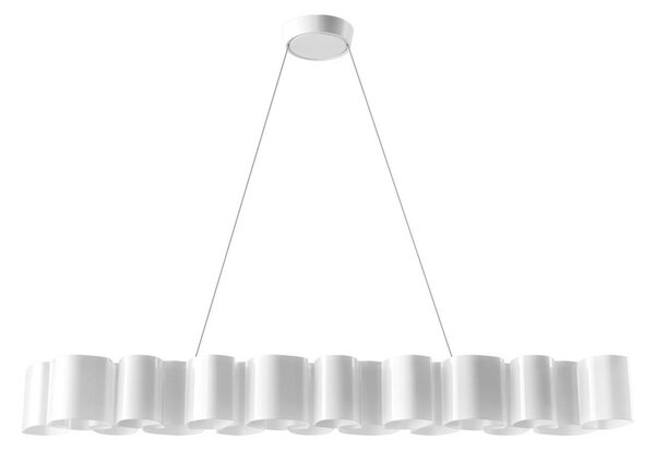 Stilnovo LED závěsné světlo Honey, stmívatelné, délka 139 cm, stmívatelný, Bílá / opál, Obývací pokoj / jídelna, Plast, Moderní