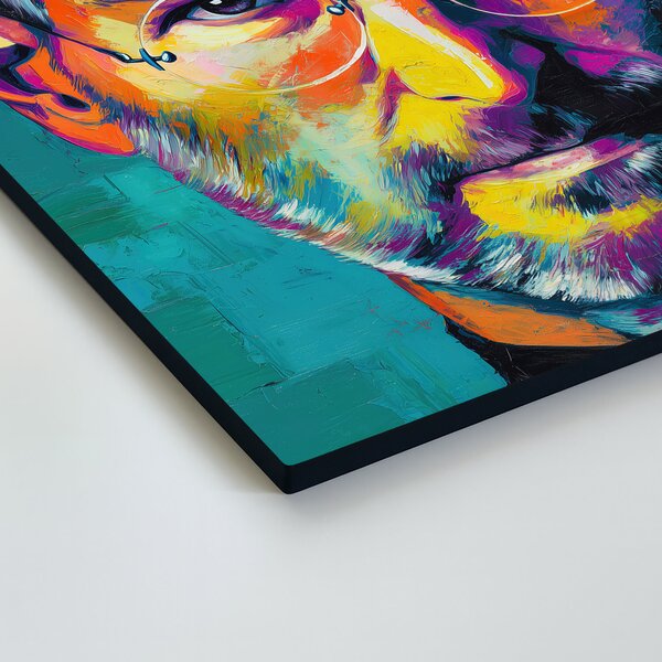 DUBLEZ | Barevný pop-art portrét na zeď - Steve Jobs | UV tisk, Premium