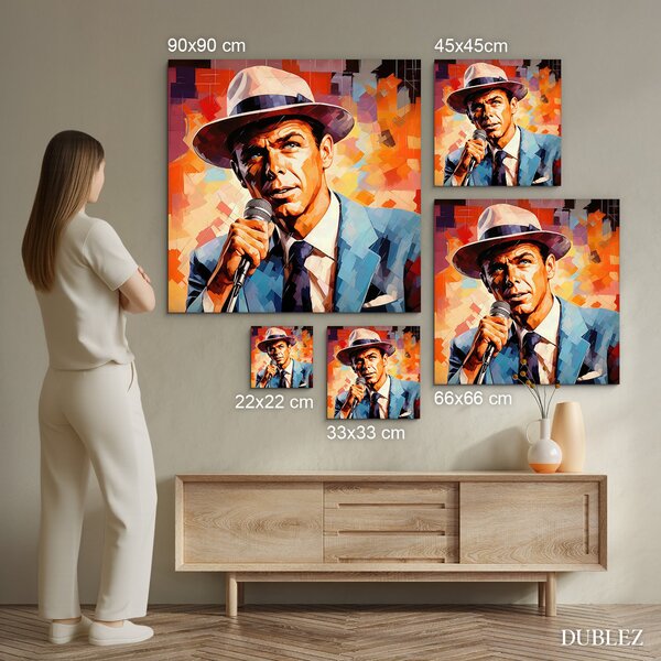 DUBLEZ | Retro obraz - Frank Sinatra | UV tisk, Premium