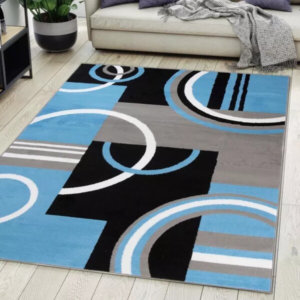 Makro Abra Kusový koberec moderní MAYA Z897A modrý šedý Rozměr: 130x190 cm