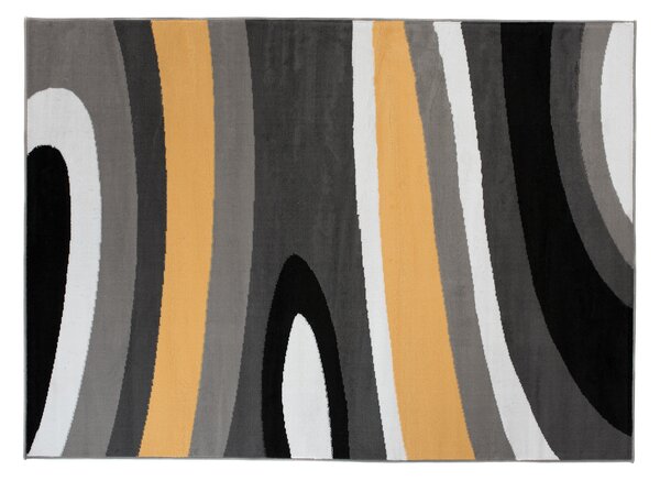 Makro Abra Kusový koberec moderní MAYA Z895A žlutý šedý Rozměr: 80x150 cm