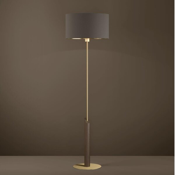 Eglo 390338 - Stojací lampa SANTANDRIA 1xE27/40W/230V hnědá/zlatá