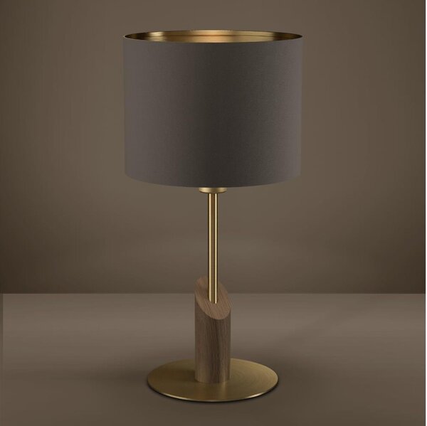 Eglo 390337 - Stolní lampa SANTANDRIA 1xE27/40W/230V hnědá/zlatá