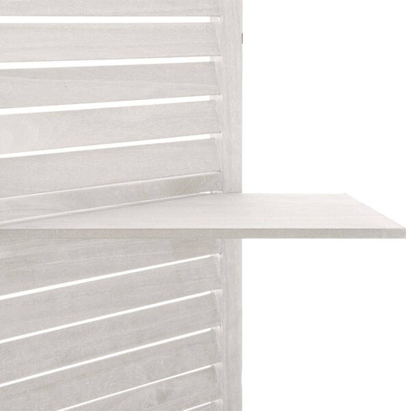 Bílý skládací paraván z MDF, WHITE SCREEN, 120x170 cm
