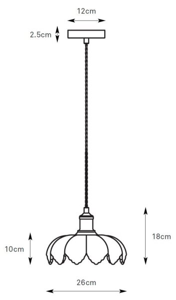 Markslöjd 108858 - Lustr na lanku KURAGE 1xE27/40W/230V mosaz/kouřová béžová