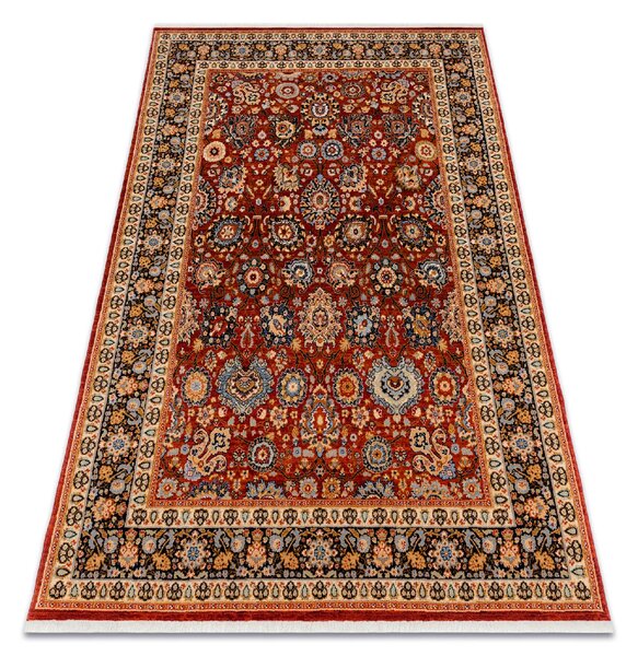 Makro Abra Kusový koberec klasický vlněný KESHAN 7573/53577 bordó modrý Rozměr: 80x145 cm