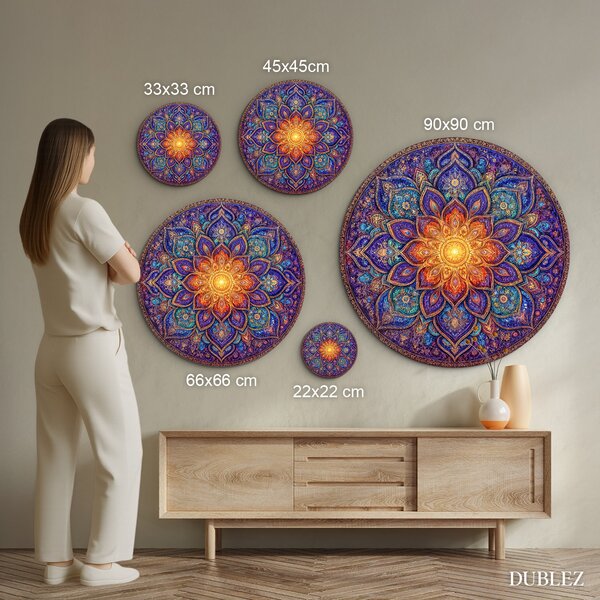 DUBLEZ | Dřevěný obraz - Mandala Magic | UV tisk, Premium