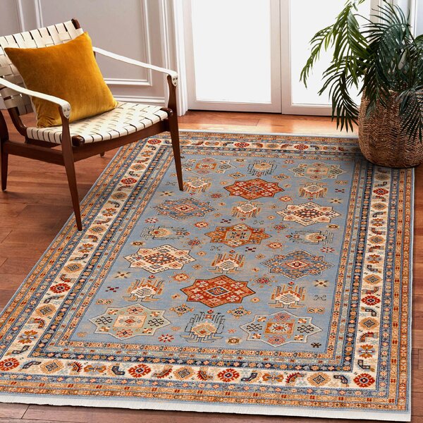 Makro Abra Kusový koberec klasický vlněný KESHAN 7683/53544 béžový modrý Rozměr: 120x145 cm