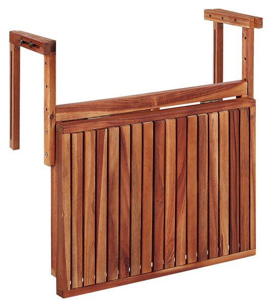 Balkonový stolek UDINE 70 cm 69 cm Akáciové dřevo Hnědá