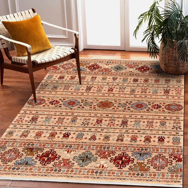 Makro Abra Kusový koberec klasický vlněný KESHAN 7684/53555 béžový terakota Rozměr: 120x145 cm