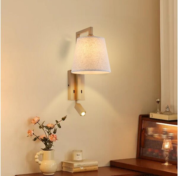 Brilagi - LED Nástěnná lampa RAYA 1xE14/40W/230V + LED/3W len/béžová