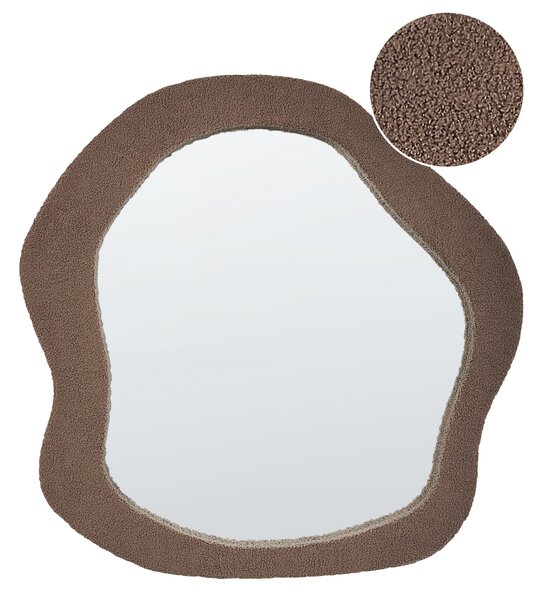 Zrcadlo BLISMES 79 cm 80 cm Buklé Hnědá