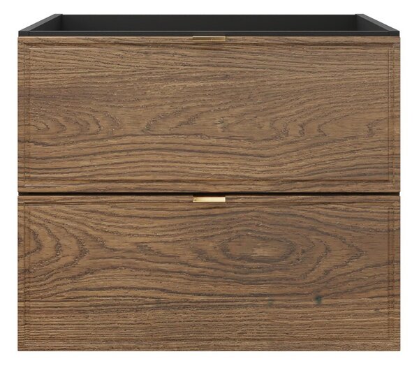 Comad Koupelnová sestava s deskou a skříňkami Talia Casella 120 cm černý mat/dub casella
