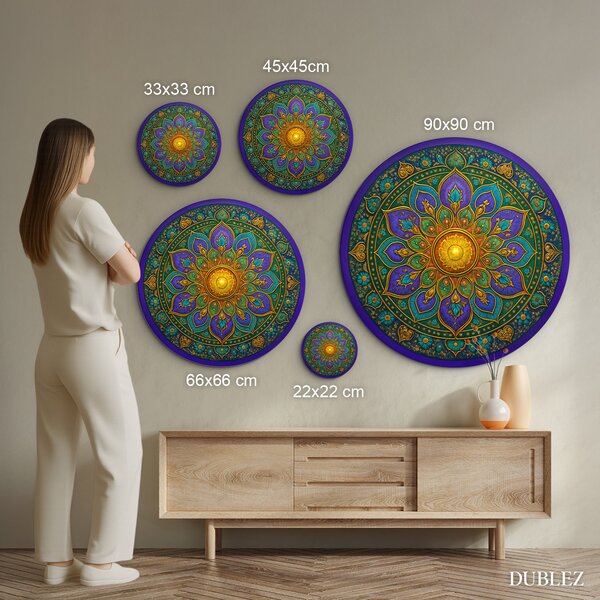 DUBLEZ | Léčivá mandala na zeď - Srdce Orientu | UV tisk, Premium