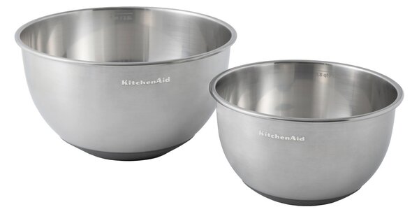 Nerezové mísy KitchenAid s víkem, sada 2ks KMS212OSSSA