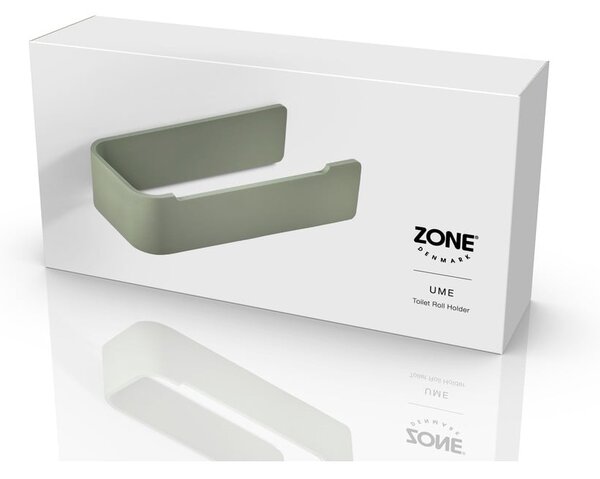 Světle zelený nástěnný kovový držák na toaletní papír Ume – Zone