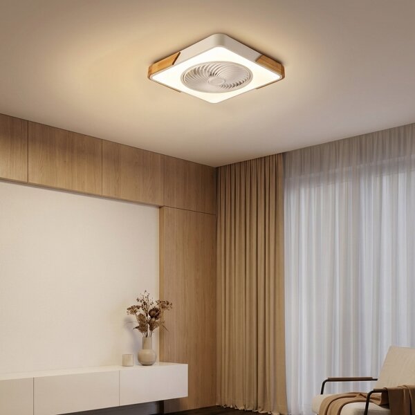 Brilagi-LED Stmív. svítidlo s ventilátorem LED/30W/230V 3000-6500K bílá/dub + DO