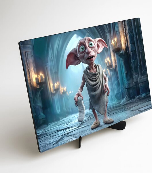 DUBLEZ | Dřevěný obraz z Harryho Pottera - Dobby | UV tisk, Premium