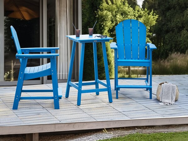 Zahradní barový stůl ADIRONDACK 60 cm 59 cm Syntetický materiál Modrá