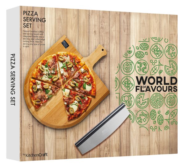 Sada na servírování pizzy KitchenCraft World of Flavours ICPIZSET