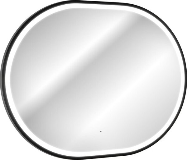 Comad Koupelnová sestava s deskou, skříňkami, umyvadlem a zrcadlem Talia Casella 80 cm černý mat/dub casella