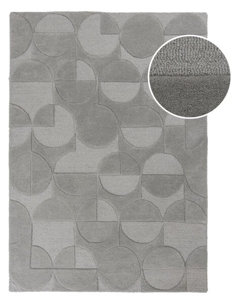 Šedý vlněný koberec Flair Rugs Gigi, 120 x 170 cm