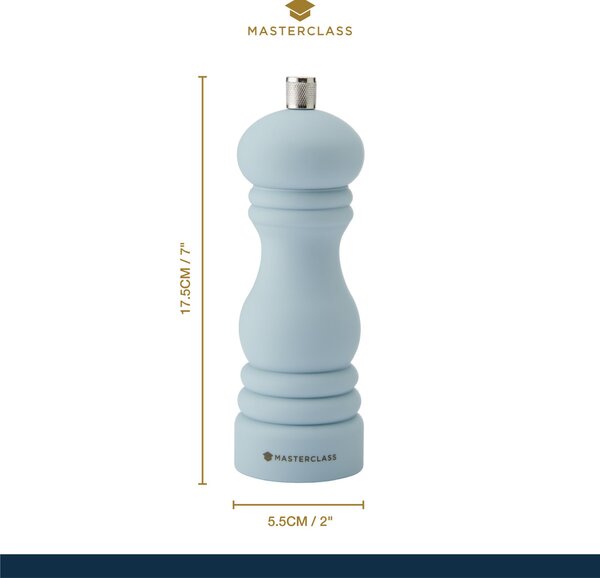 Mlýnek na sůl/pepř MasterClass Soft Touch, pastelově modrý 17cm MCSNPSKY17