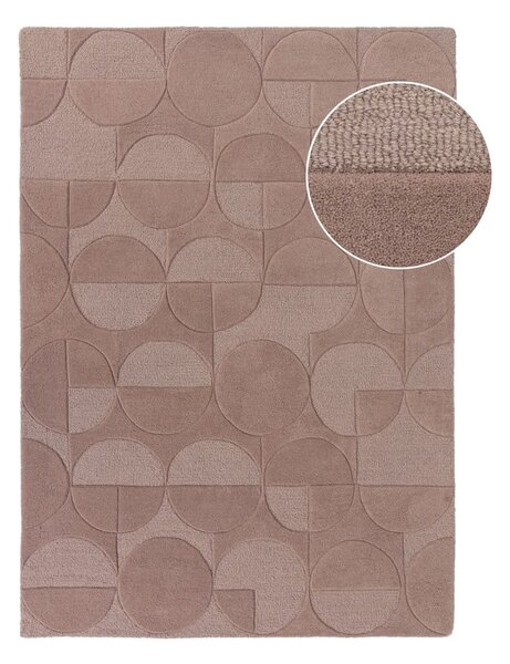 Růžový vlněný koberec Flair Rugs Gigi, 120 x 170 cm