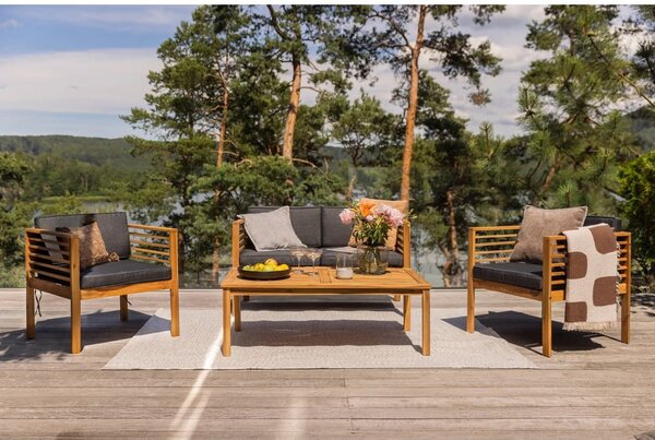 Bílý/béžový venkovní koberec běhoun 200x80 cm - NORTHRUGS