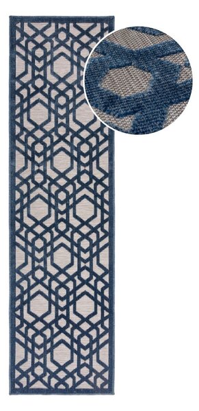 Modrý venkovní koberec 230x66 cm Oro - Flair Rugs