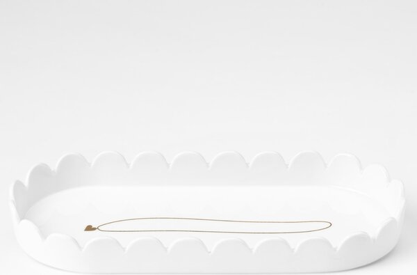Porcelánový tácek na šperky Gold Chain