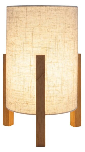 Näve Stolní lampa 3193, dřevo, lněný textil, výška 32 cm, Světlé dřevo, Obývací pokoj / jídelna, Dřevo, Skandinávský, Lampa trojnožka