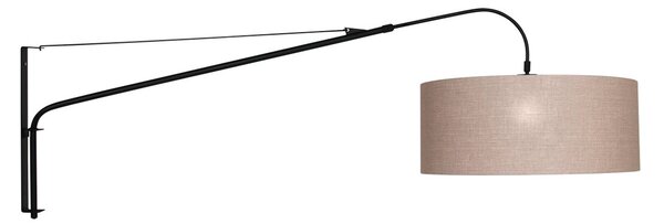Steinhauer Textilní nástěnné světlo Elegant Classy černá/bahno, stmívatelný, Černá, Obývací pokoj / jídelna, kov, Moderní