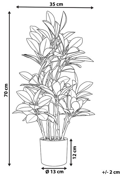 Umělá rostlina MAGNOLIA 70 cm Zelená