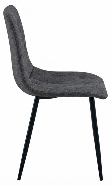 Tmavě šedá židle LIBRA STONE GREY s černými nohami